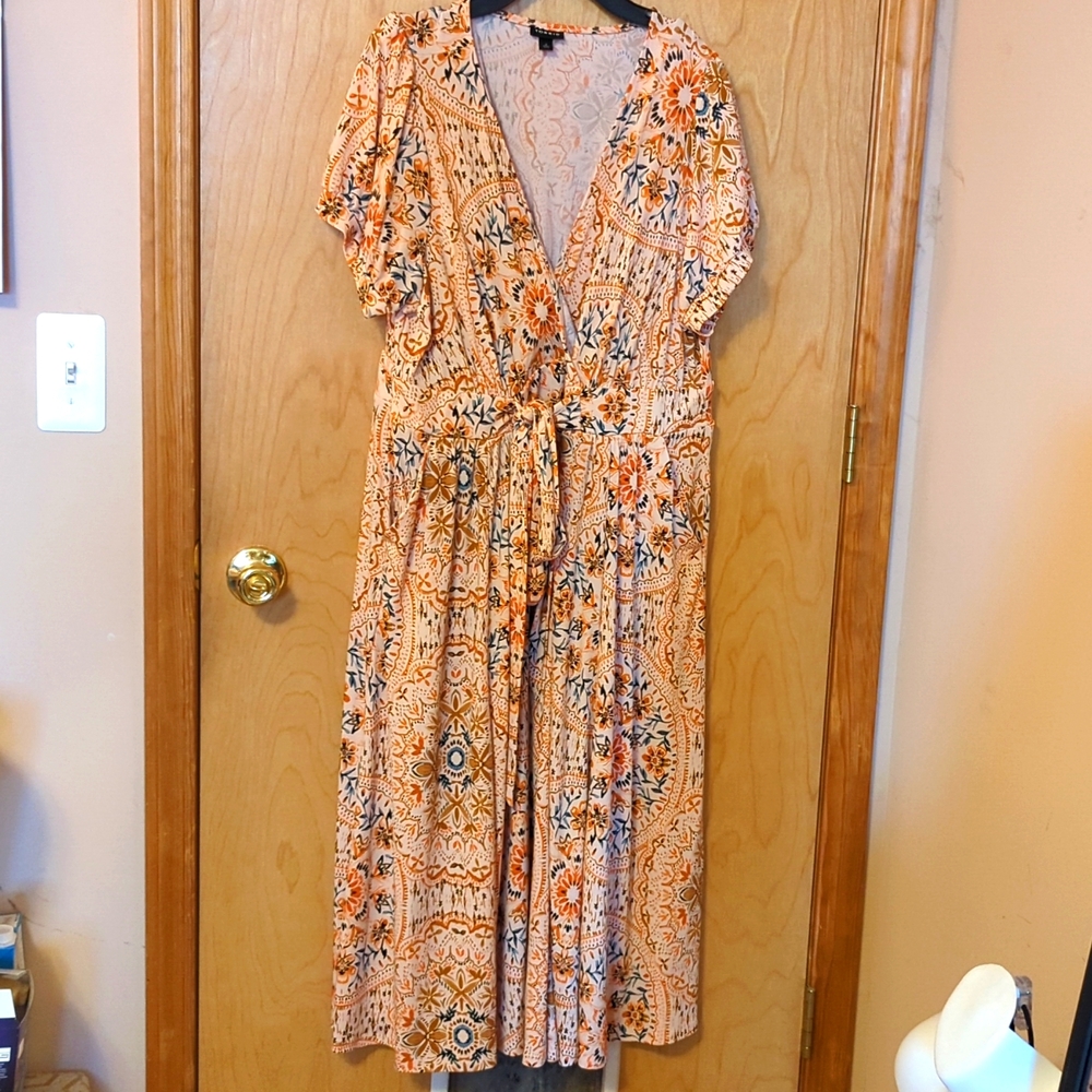 Torrid Orange Patterned Dress
